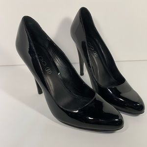 Aldo black shiny/reflective heels, genuine leather!